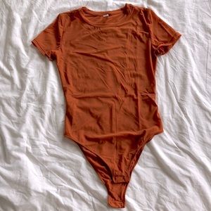 Parade sheer support bodysuit small - orange